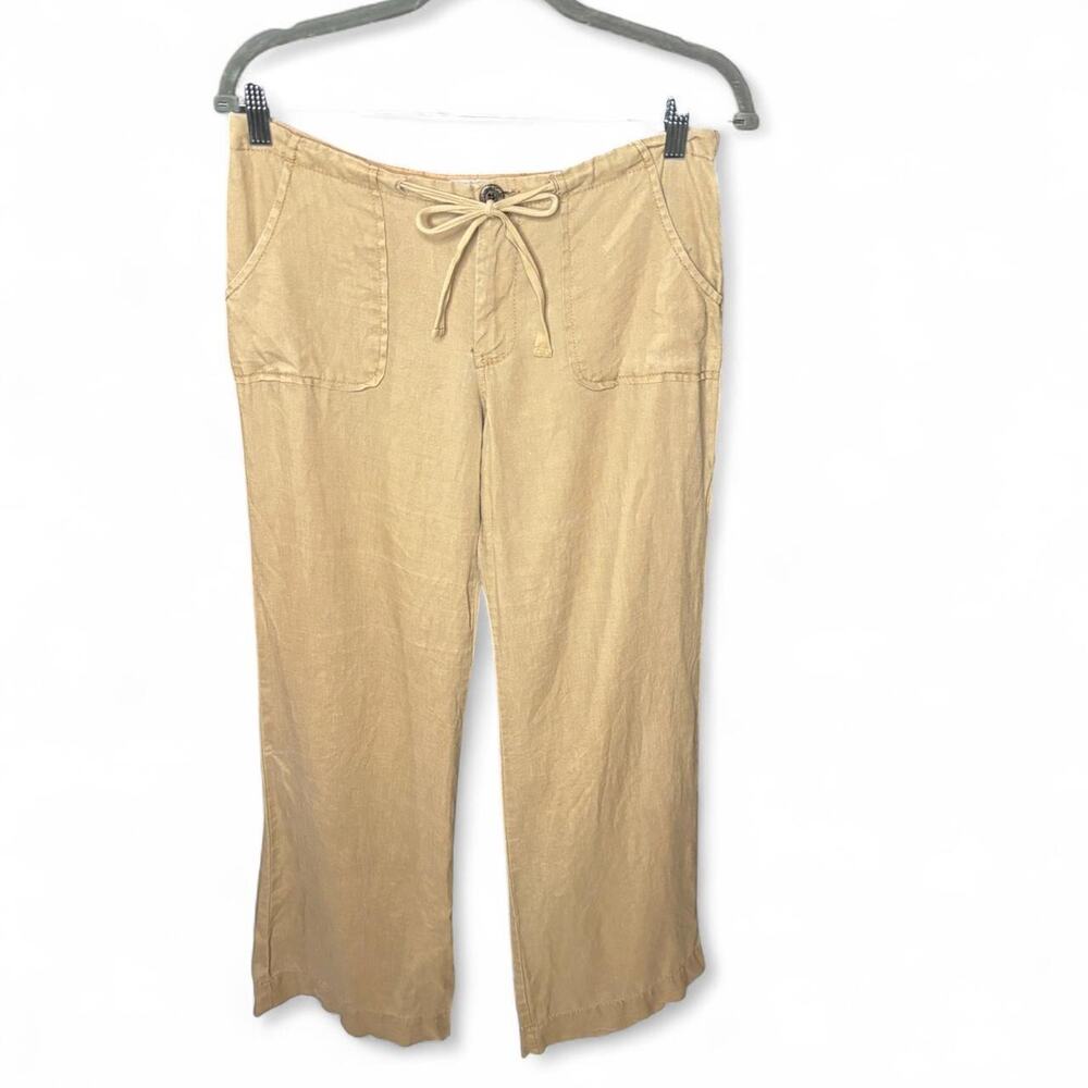 Old Navy Women’s Mid-Rise 100% Linen Wide-Leg Drawstring Pants - Size 8